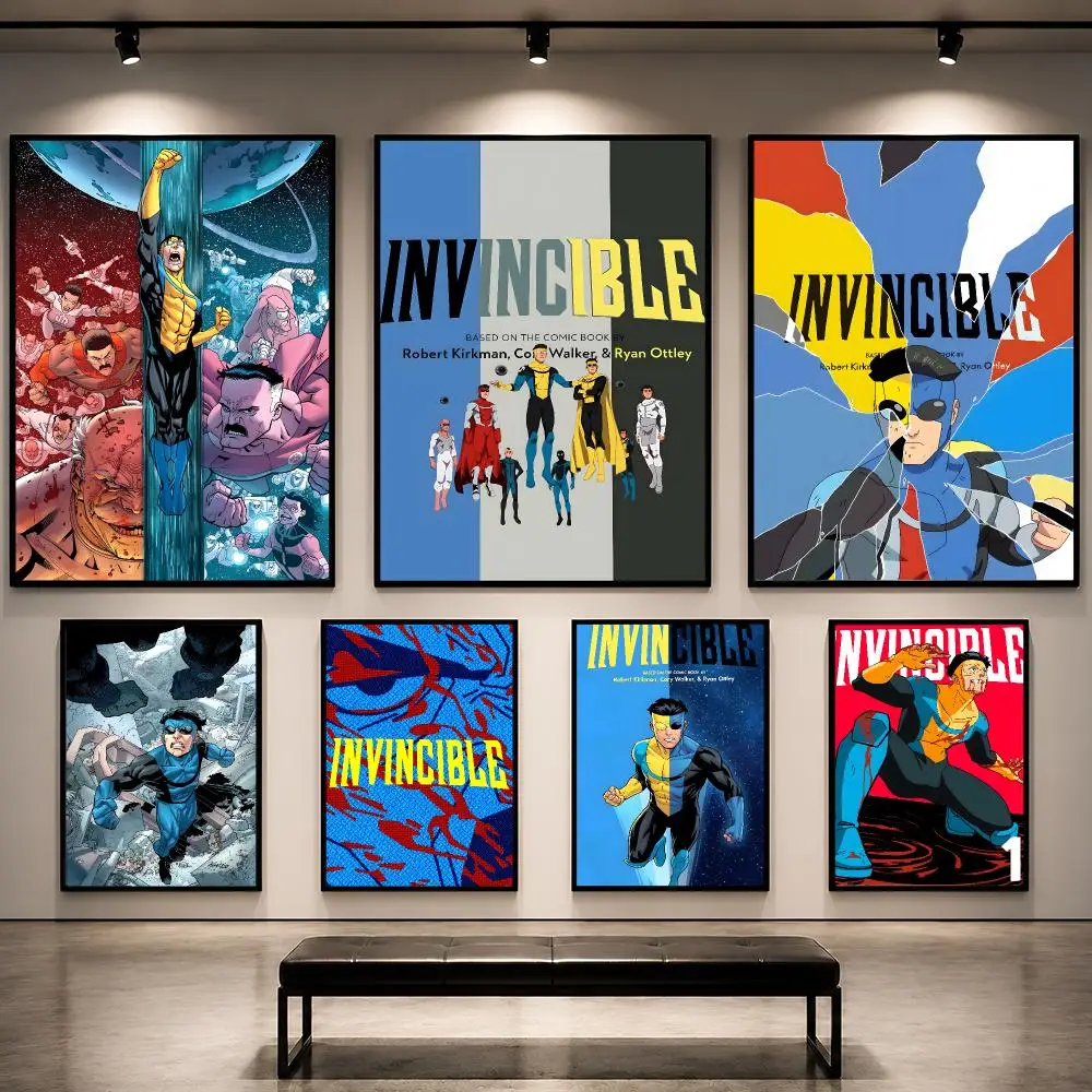 Animation Invincible Omni Man Hero Poster Removable PP Decorative Poster Water-Resistant Print Apartment Dorm Office Cafe Gift