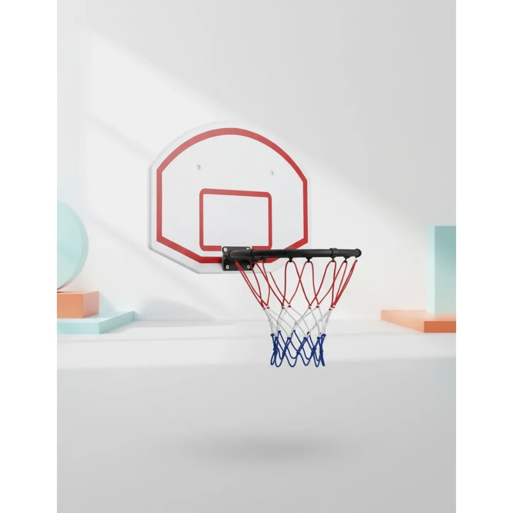 Kids Basketball Hoop Set - Adjustable Backboard with Ball & Pump, Easy Swing Set Attachment for Outdoor Play