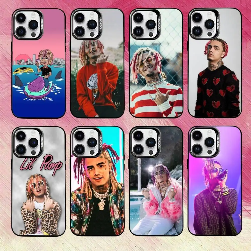 

Cool Singer L-Lil P-Pump-S Phone Case For iPhone 17,16,15,14,13,12,11 Plus,Pro Max,XS,Colorful Silver Black Cover