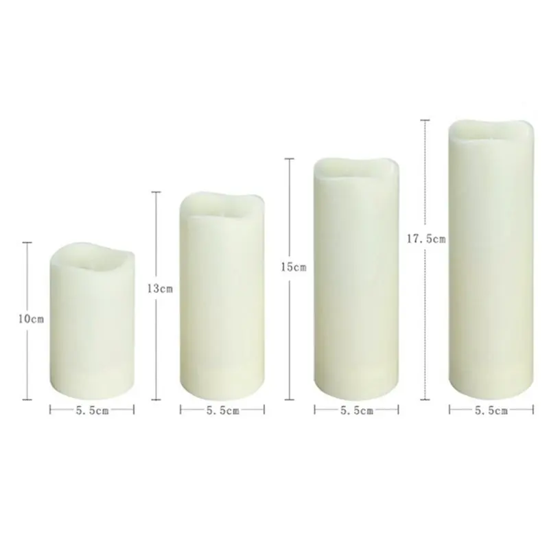 ~A61Z 12Pcs Flicking LED Candles Outdoor Electric Candle For Dining Tables Fireplace With Remote