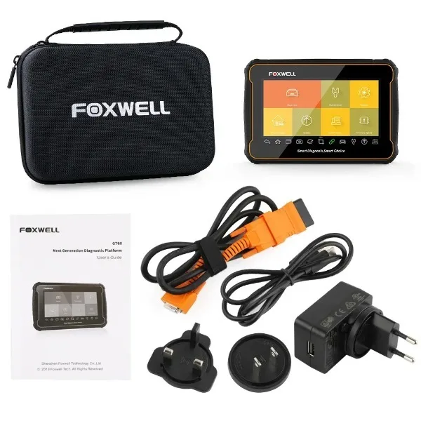Version mondiale Foxwell GT60 bluetooth ob d2 outil de Diagnostic système complet lecteur de Code de Test actif 24 Service de réinitialisation professionnel