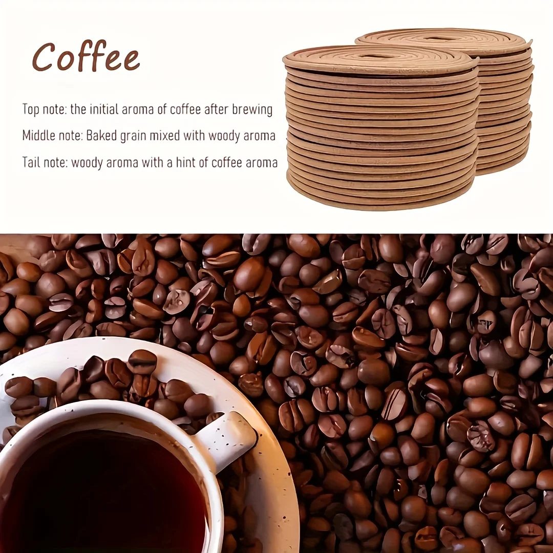 بخور لولبي القهوة عالي الجودة، عطر منزلي معطر ممتاز مع حامل، مناسب لليوجا والتأمل وتنقية الهواء المنزلي #2