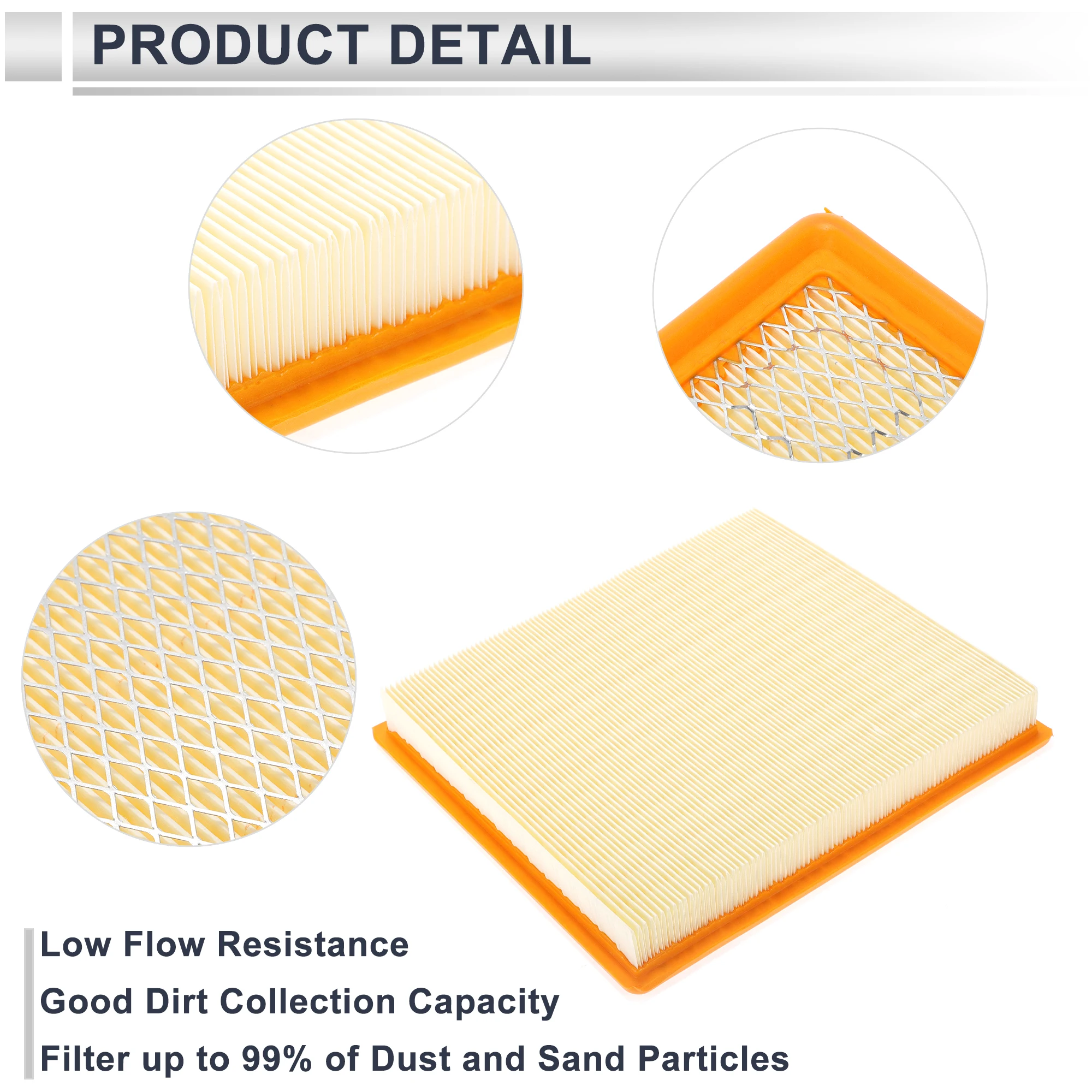 

X Autohaux Engine Air Filter for Chevrolet Malibu 2.0L 2013-2015 Long Life Element Filter Air Cleaner No.20972655 1 Pc