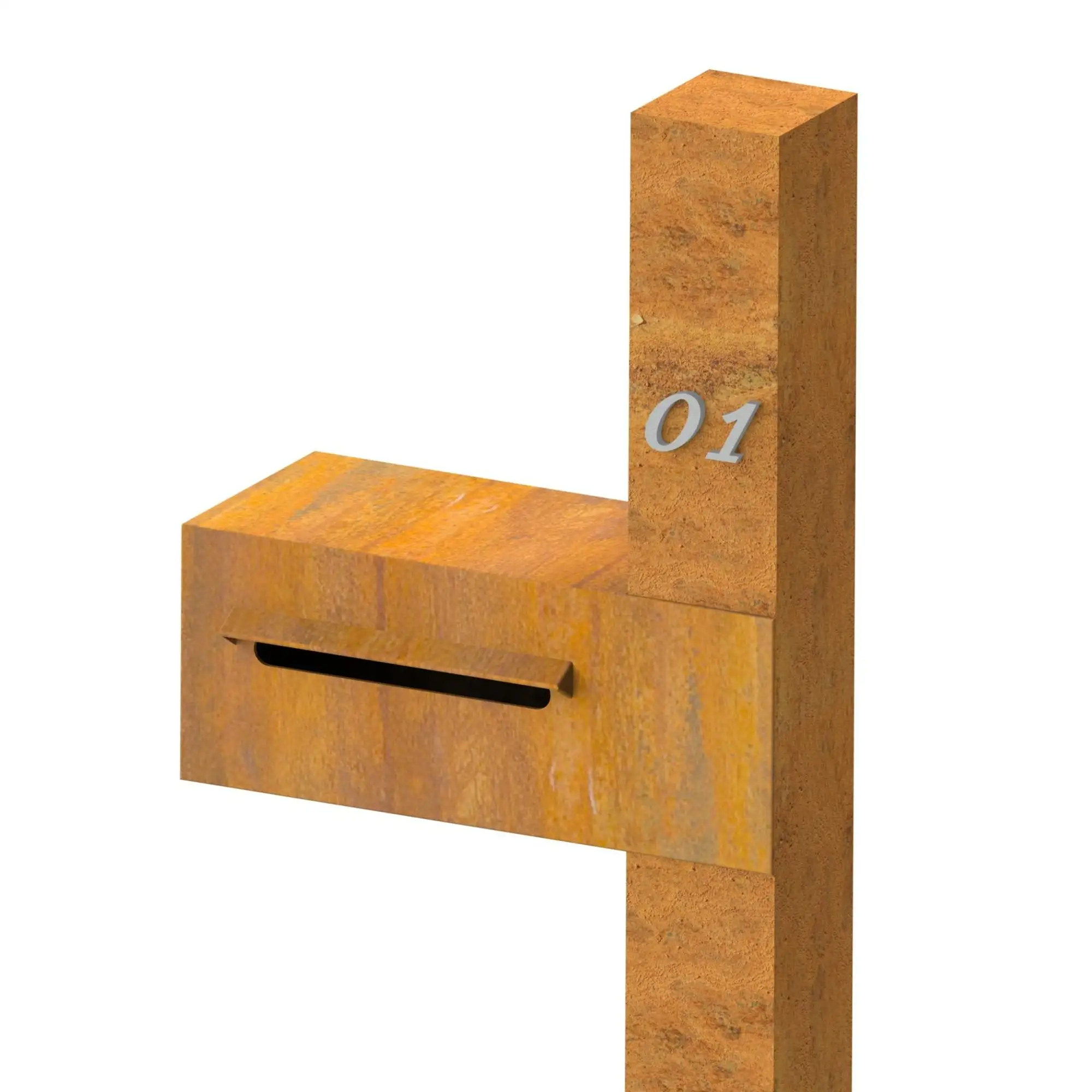 outdoor unique wall corten steel modern garden apartment metal sale mailbox