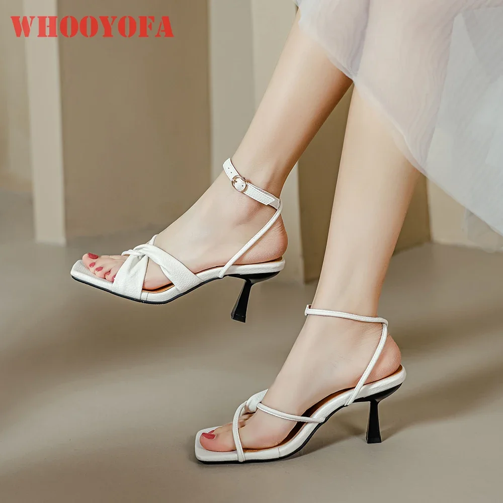 

Новые летние классические черно-белые женские сандалии, модные женские туфли на высоком 3-дюймовом тонком каблуке, большие маленькие размеры 32 43 46