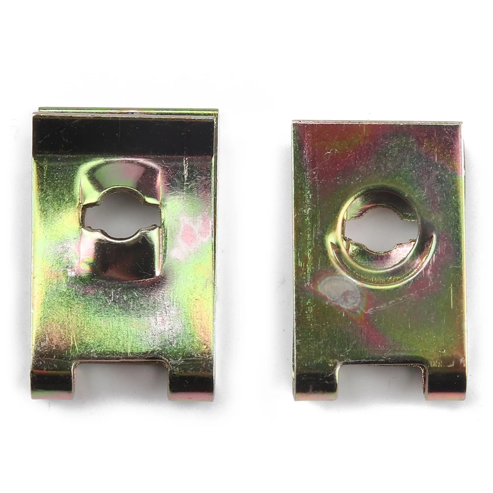 

110 Pcs U-shaped Reed Nut Motorcycle Fastener Spire Clip Clips Manganese Steel Color Zinc Plating
