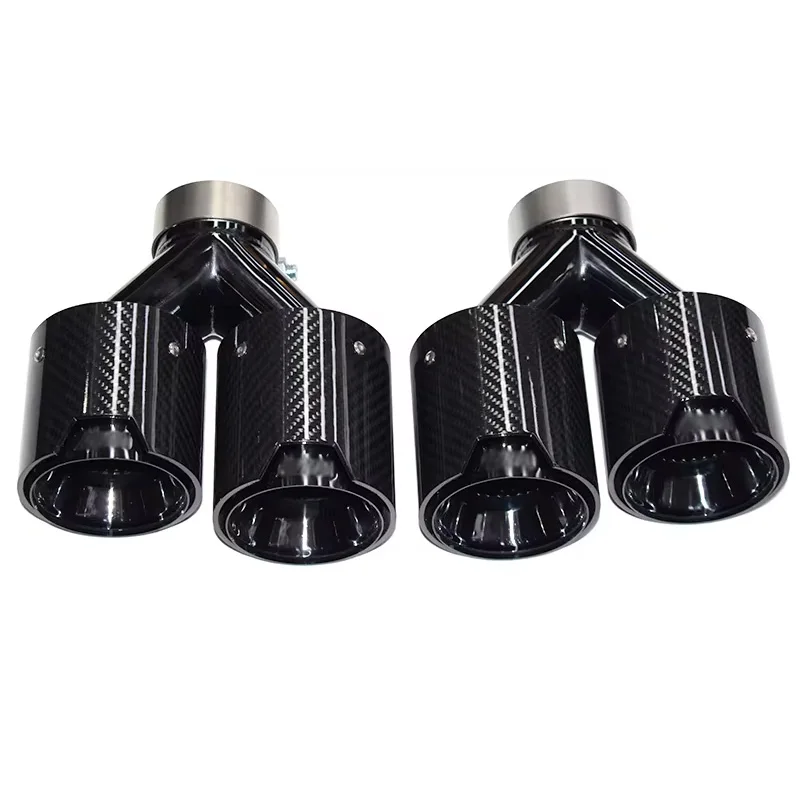 Exhaust Tip For BMW F10 F11 535d 535i 640d 640i 4-Outlet M-Power Gloss High Quality Carbon Fiber Black Muffler Exhaust Pipe