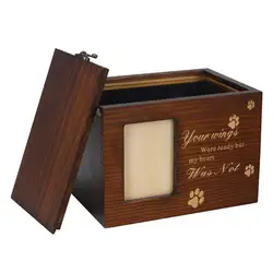 Dog Cat Ashes Funeral Urns With Photo Frame wooden Memory Box Loss Pet Memorial Gift Memorial Keepsake For Cat Dogs