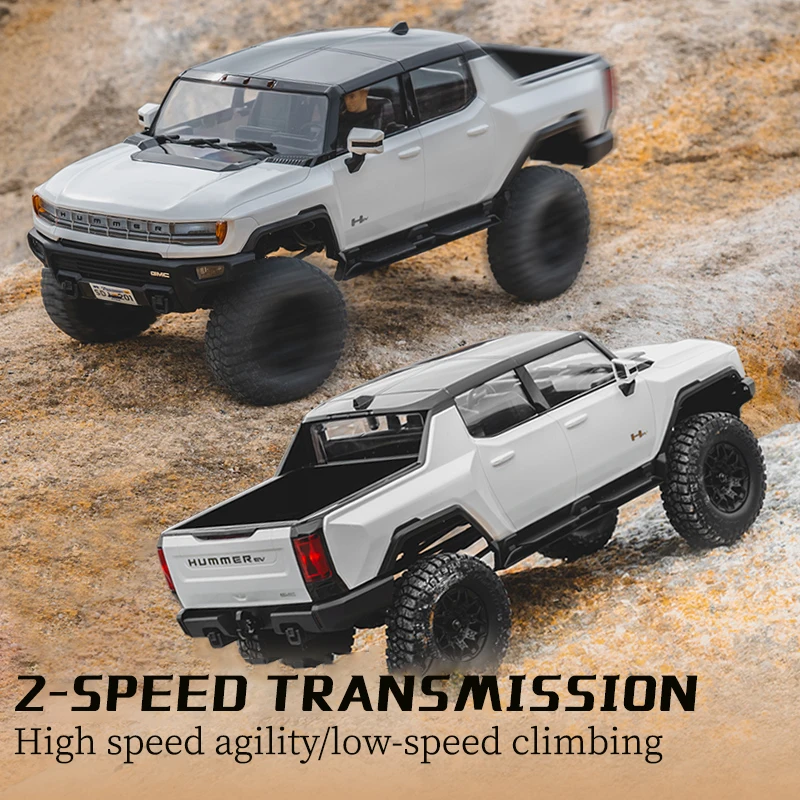 Fms Nowy Fcx18 Hummer EV Symulacja samochodu RC Model wspinaczkowy 4wd Pojazd terenowy PICKUP TRUCK 2 PRĘDKOŚCI Zabawki TRANSMISSION