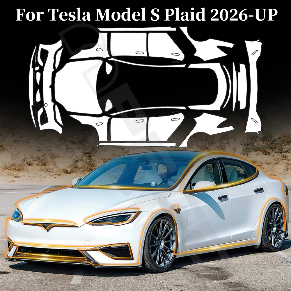 

Pre-cut Clear PPF For Tesla Model S Plaid 2026-UP TPU Paint Protection Film Car Body Anti-Scratch Resistant Invisible Repairable