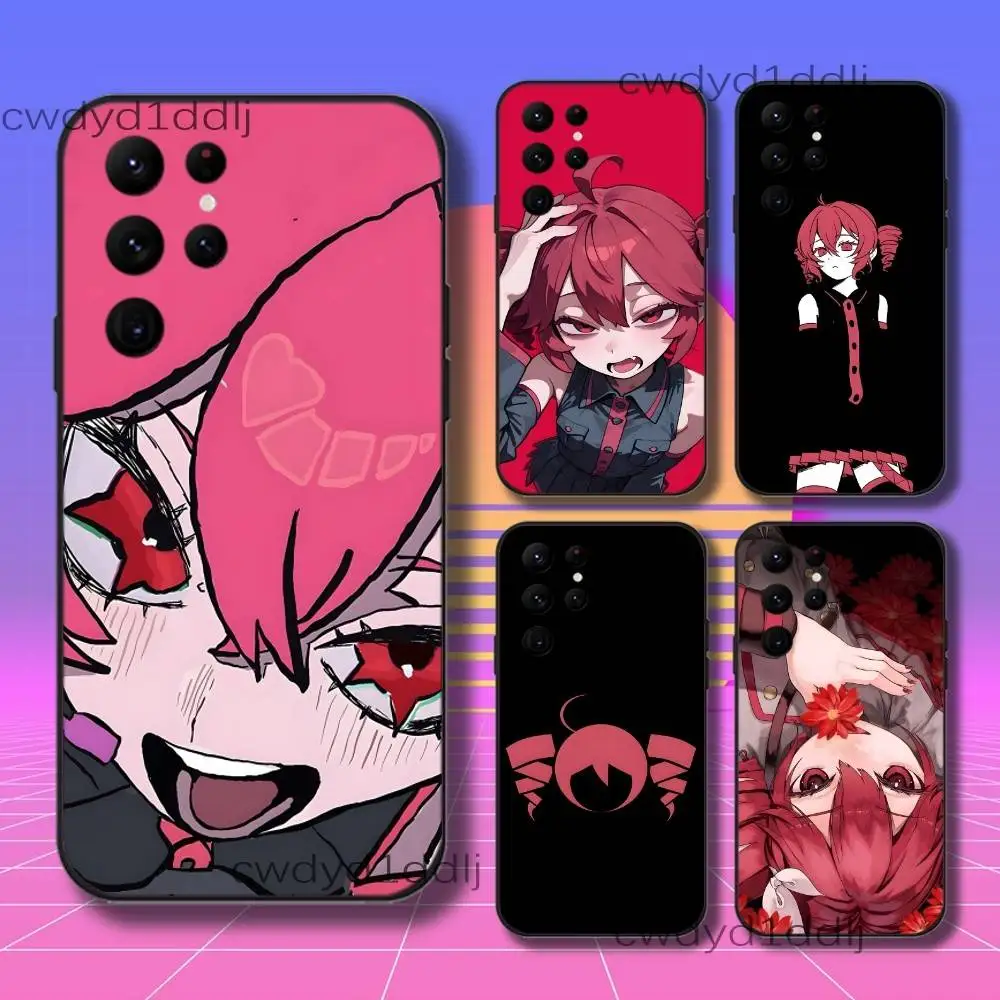 K-Kasane T-Teto Phone Case For Samsung S10,S21,FE,S21 ,S26,S25,S24,S23,Ultra,S9,S22,Plus Black Shockproof Silicone Sof