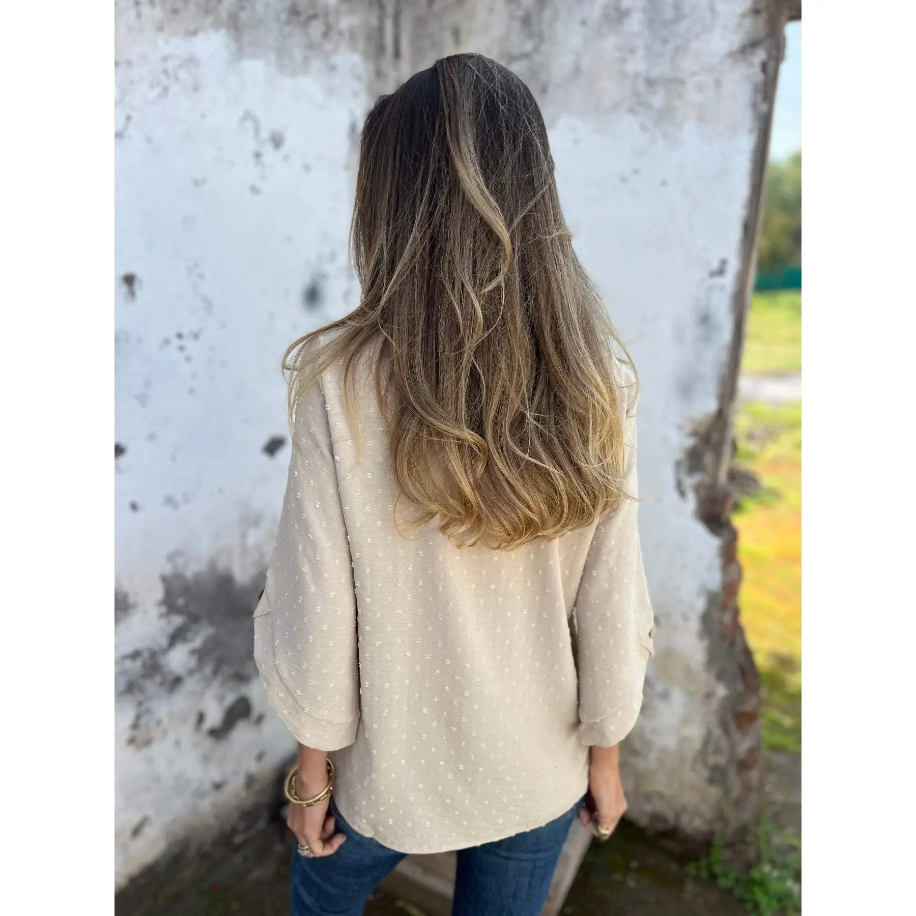 عادية جولة ني الشيفون المطرزة Faion فضفاض تي شيرت كامل المرأة ربيع الخريف ارتداء البوليستر سبعة Sve اللون #4