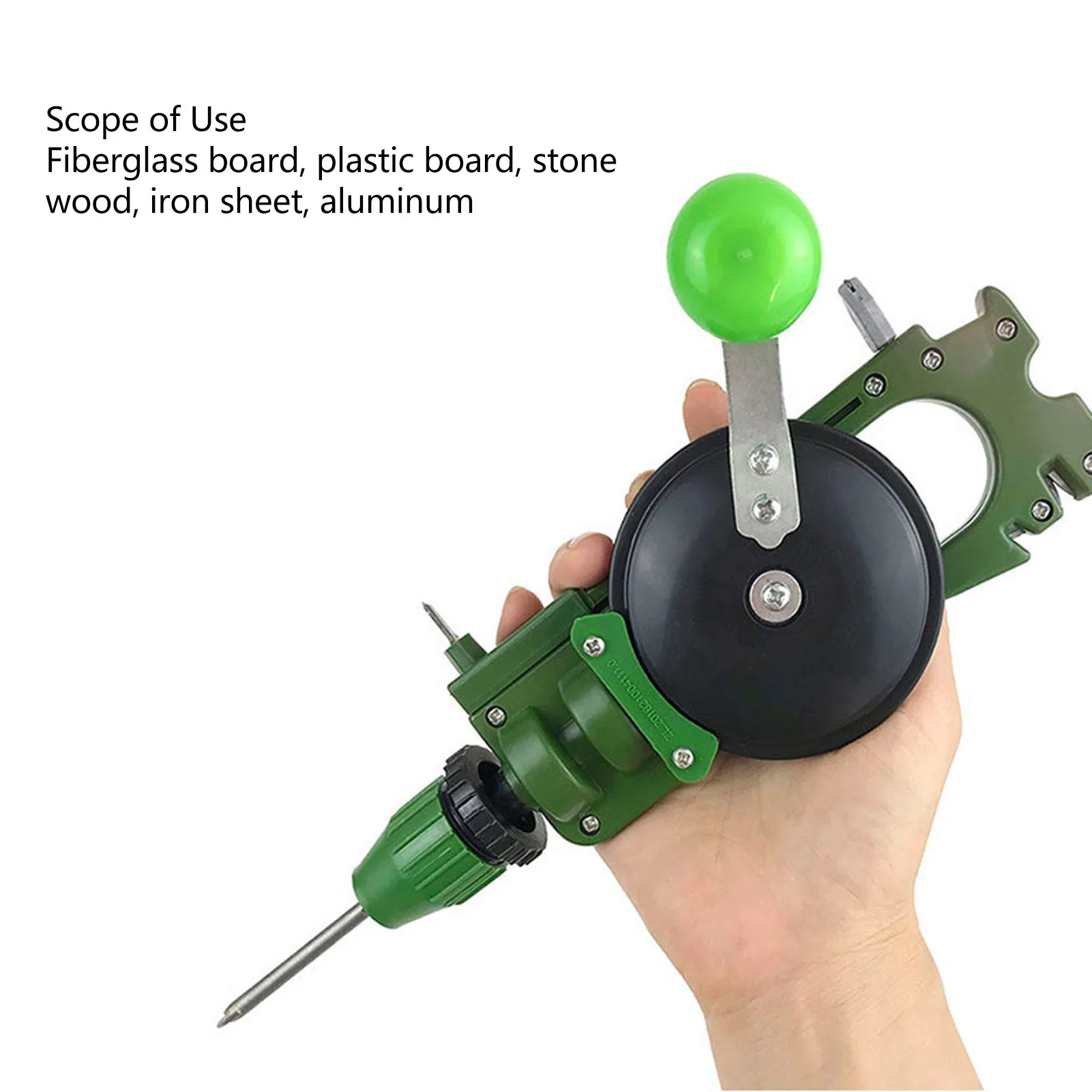 Manual Drill Cutter Hand Crank Drill Multifunctional Glass Ceramic Cutting Hole Drilling Knife Scissors Sharpening Manual Drill