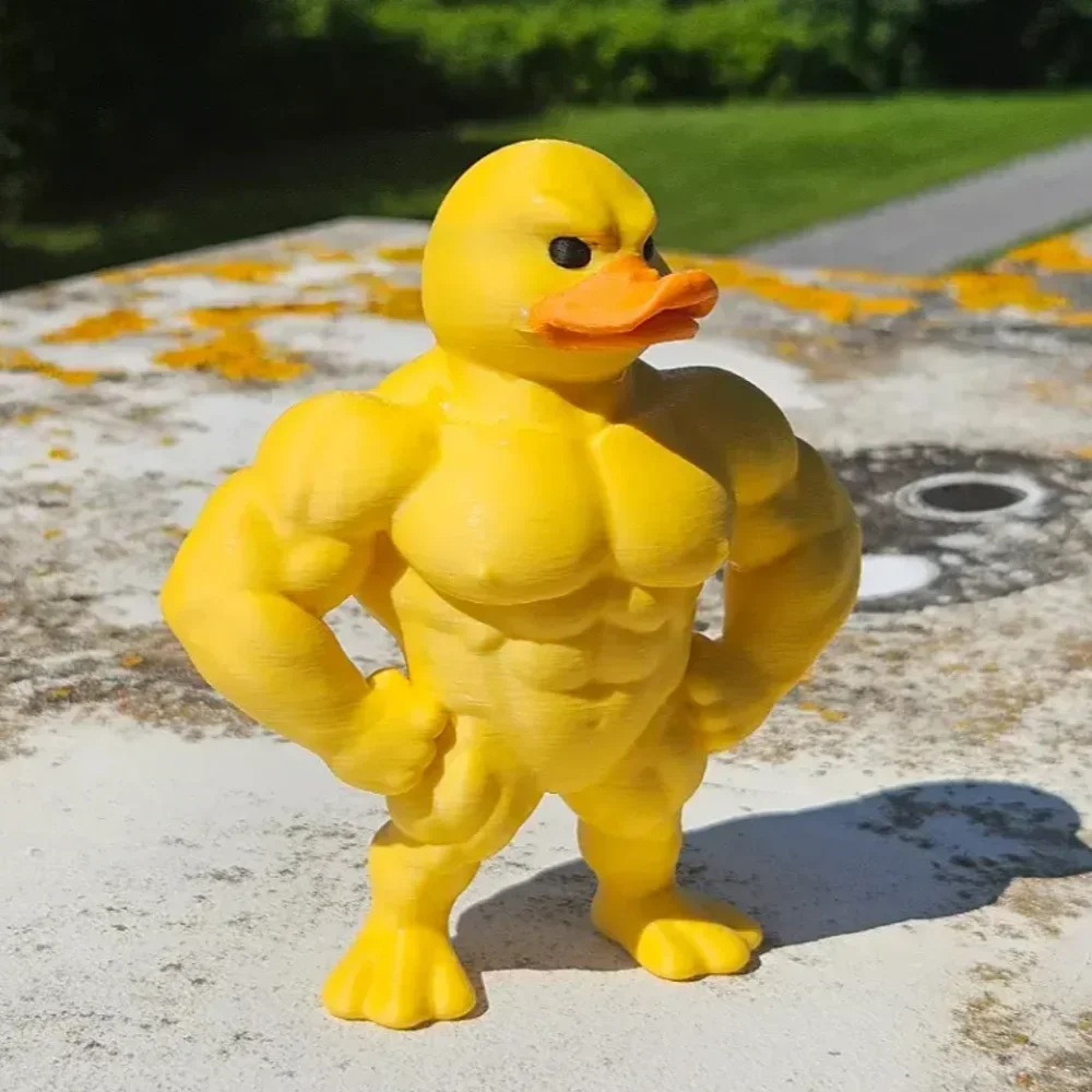Art Craft Duck - Muscular Duck Statue - Funny Gym