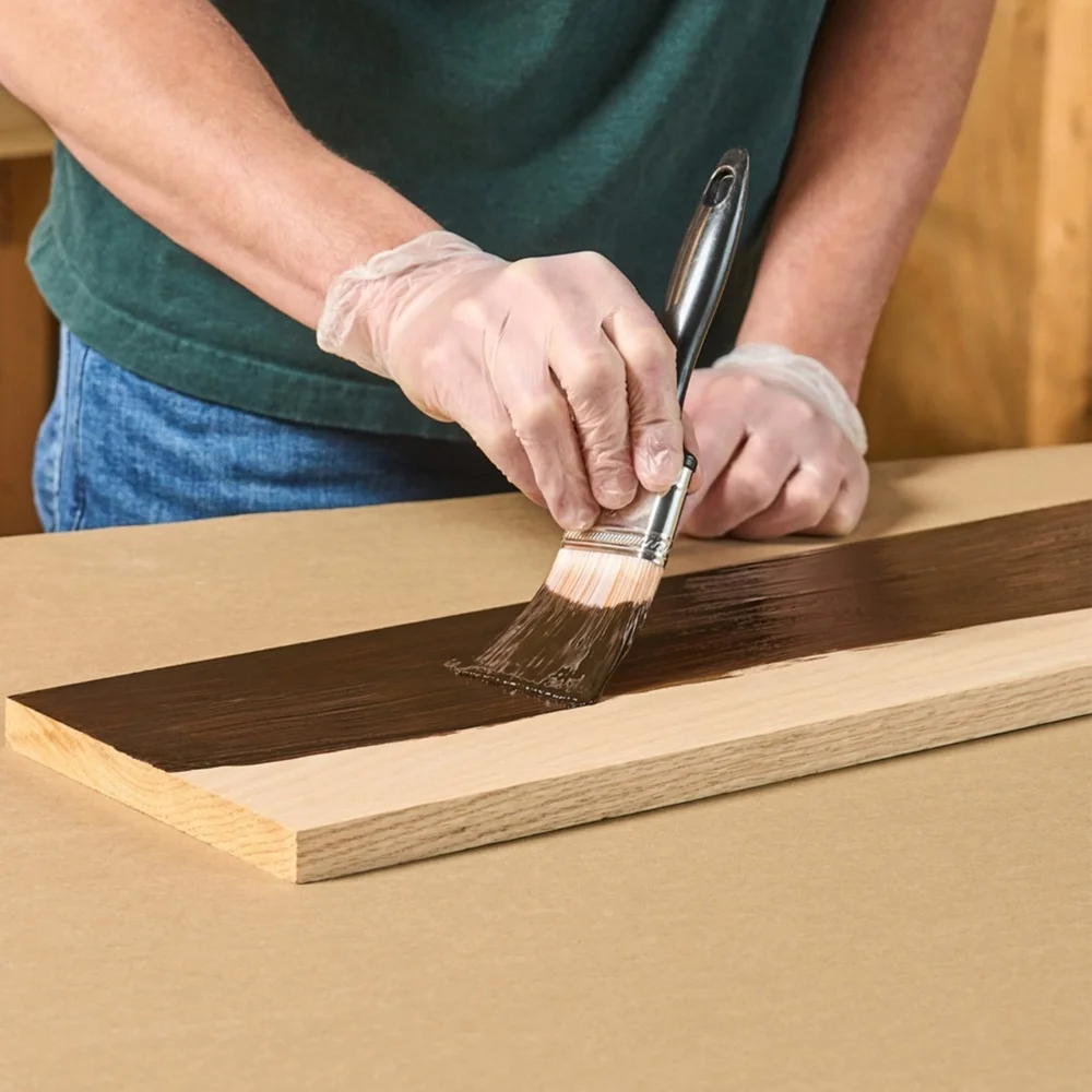 Water-Based Gel Stain Dark Walnut Low Odor Quick Dry No-Drip Thick Formula Interior Exterior Wood Metal Fiberglass 250 sq ft