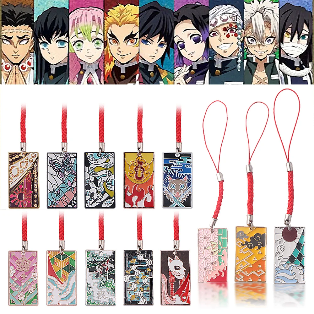 4-15 قطعة أنيمي شيطان القاتل السيف المفاتيح Kimetsu no Yaiba Tomioka Giyuu Kochou Shinobu تأثيري الدعائم قلادة الرجال النساء مجوهرات