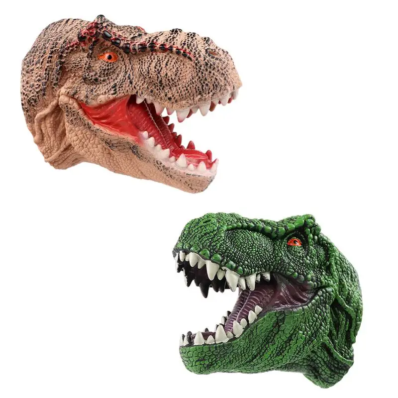 

Dinosaur Hand Puppet Rubber Realistic Head Toy Flexible Soft T Rex Toys For Kids Story Telling Activities Imaginative Play