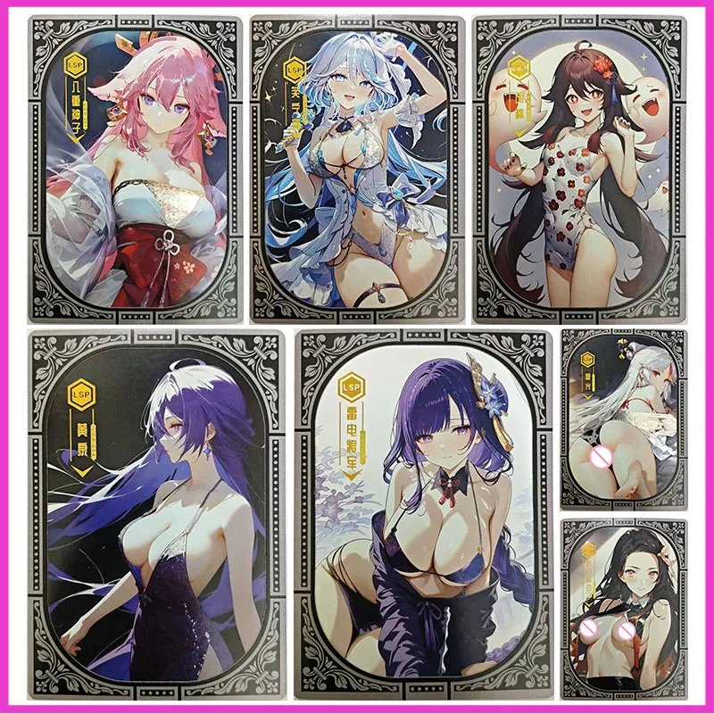

Anime Goddess Story Rare Limited LSP A6 Size Collectible Card Yae Miko Furina Hu Tao Raiden Shogun Toys for boy Birthday Present
