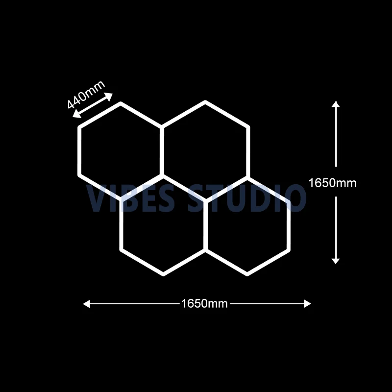 Garage Hexagon LED-licht 50000H 6500K Ultra helder voor Home Gym Kapperszaak Auto Detaillering Bar Kelder Workshop Plafondverlichting