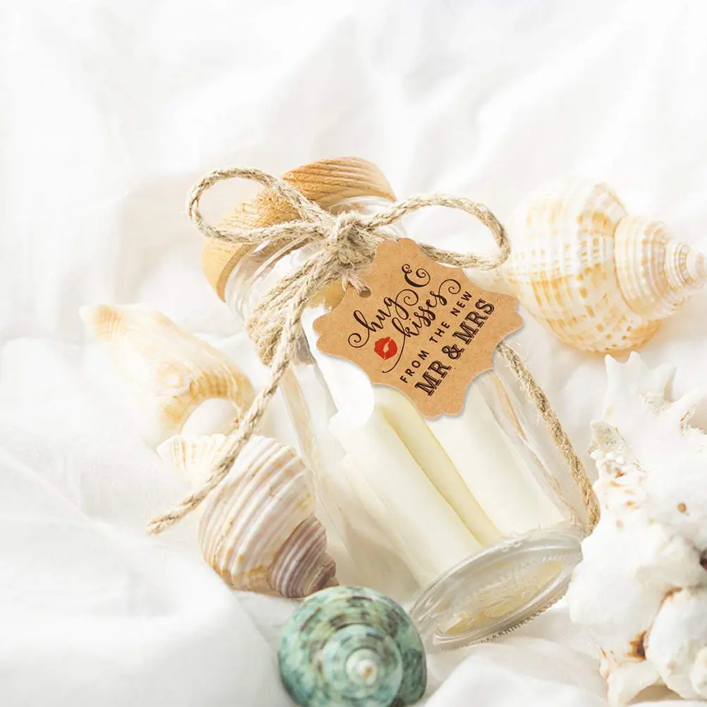 

100Pcs Kraft Paper Gift Tags Hanging Decor Labels DIY Wedding Party Favor Baking Shop Anniversary Valentine Cake Clothing