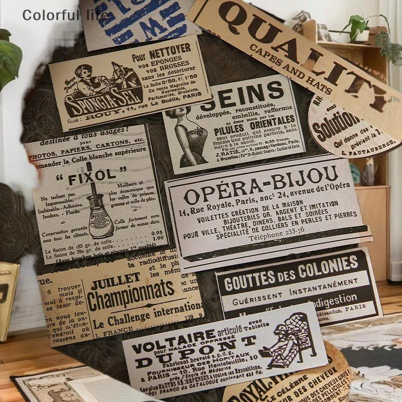 سجل القصاصات العثور على ملصقات جمالية من سلسلة الذاكرة 100 قطعة من الشارات المصنوعة يدويًا لوازم الحرف اليدوية الإبداعية #2