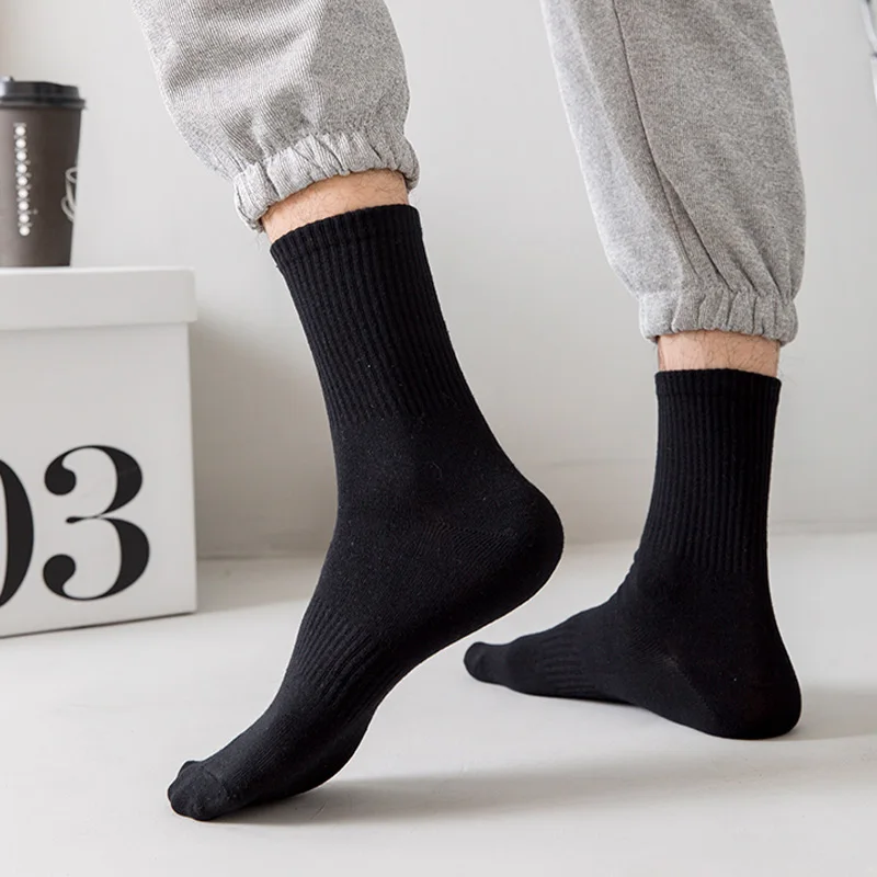 5 Pairs Men Athletic Socks New Style Cotton Sock Men Soft Breathable Sports Long socks Summer Winter for Male Socks