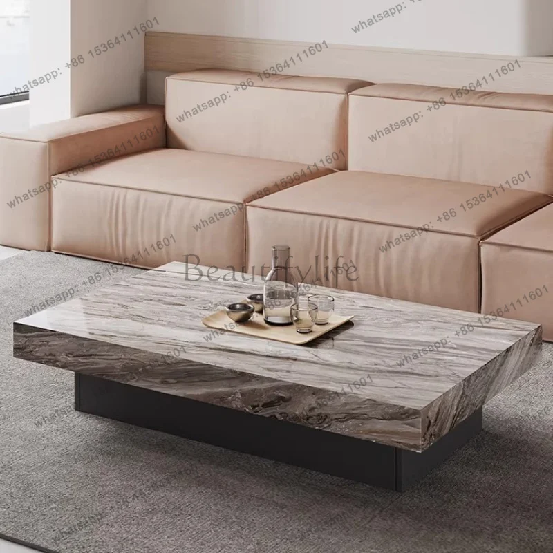 zj.Accessories Full Size Multi Style Coffee Table Square Rectangular Craft Coffee Table Modern Luxury Living Room Home Furniture