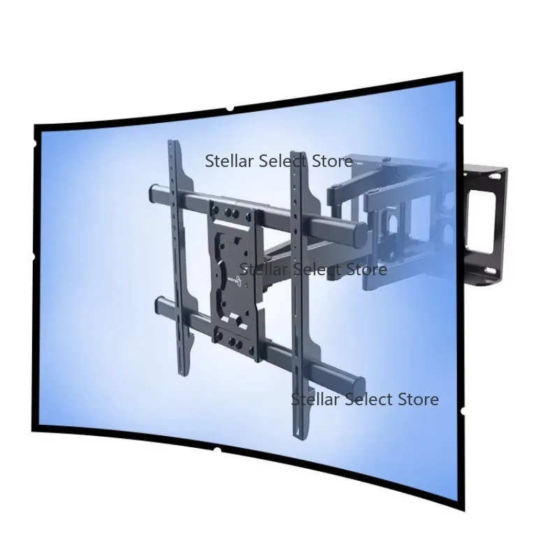 Double Arm Full Motion Curved Screen Flat Panel TV Wall Mount Support 84