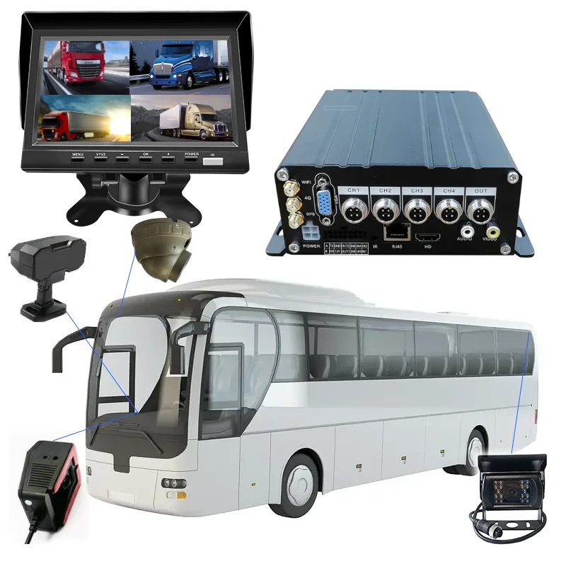 Tech Wholesale Direct Sales 4channels GPS Wifi Hard Disk Mdvr Mobile Truck Car Bus 4g Vehicle Mounted