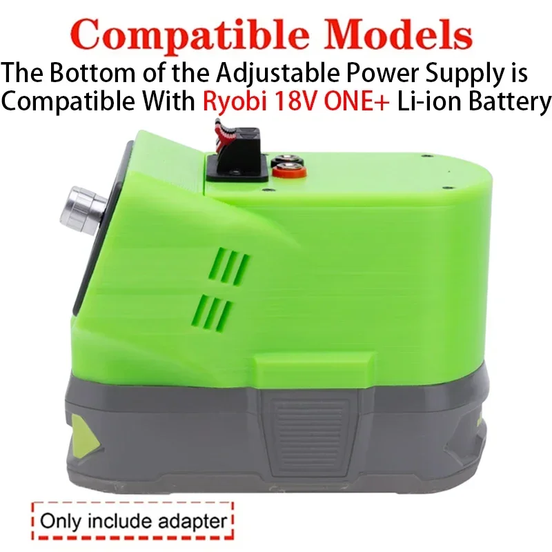 CNC adjustable DC regulated power supply for Ryobi 18V ONE+ Li-ion battery adapter buck-boost adjustable power supply