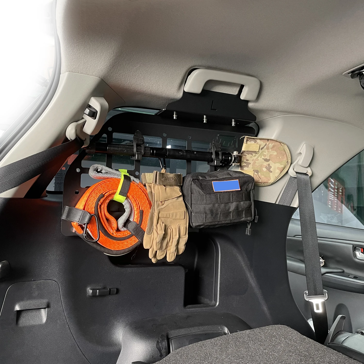 

Панель-органайзер Molle для багажника автомобиля (для хранения мелочей), совместимая с Toyota Fortuner 2016-2022 и Lexus LX470 1999-2007