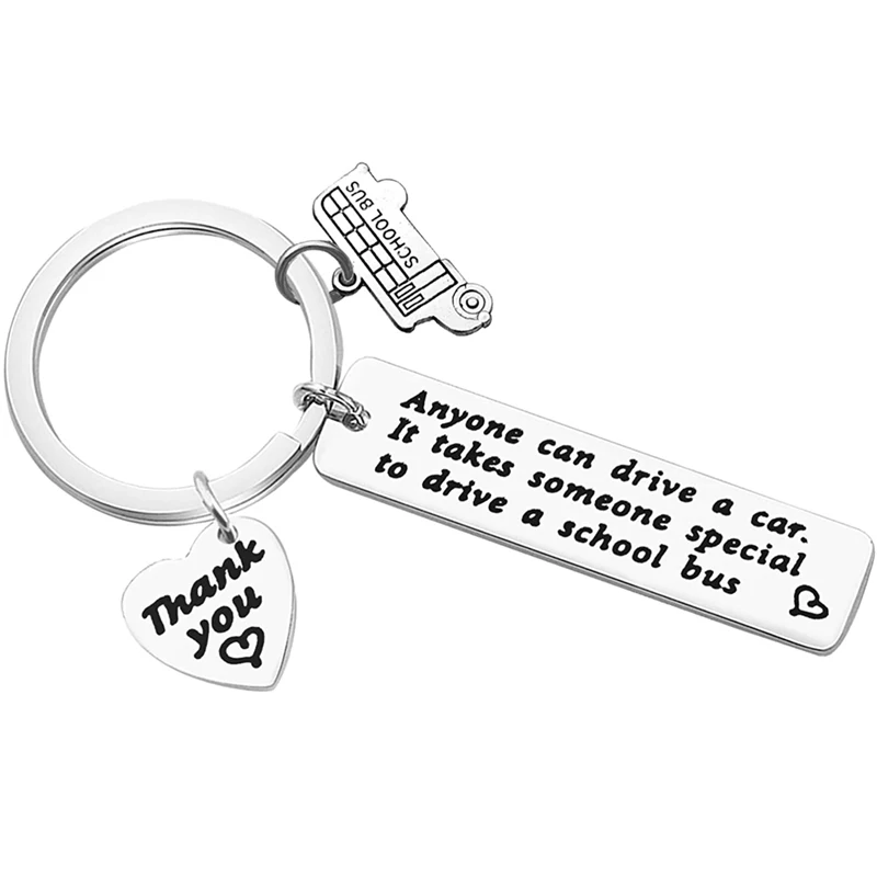 

Bus Driver Keychain Gift Appreciation Gifts Thank You Keychain for School Bus Driver Retirement Gift for Men Graduation Keychain