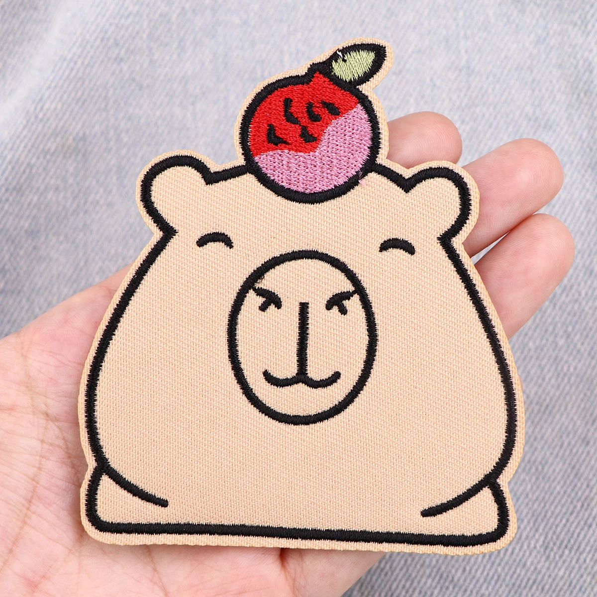 Cute Capybara Embroidery Patches For Clothing Patches For Clothes Cartoon Animal DIY Iron on Patch On Clothes Stickers