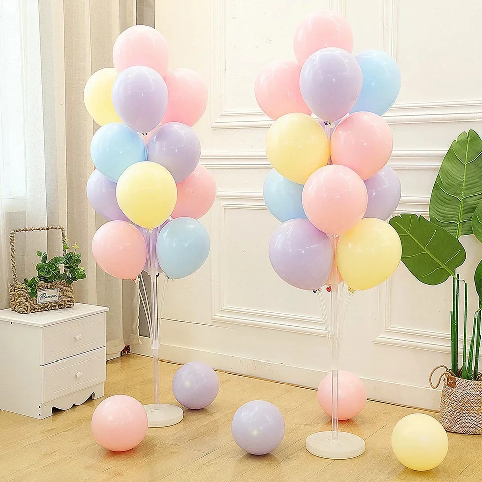 Runto 2 sets Balloon Stand with Base, Balloon Column Stand for Wedding Christmas New Year Birthday Graduation Party Decor, image 5