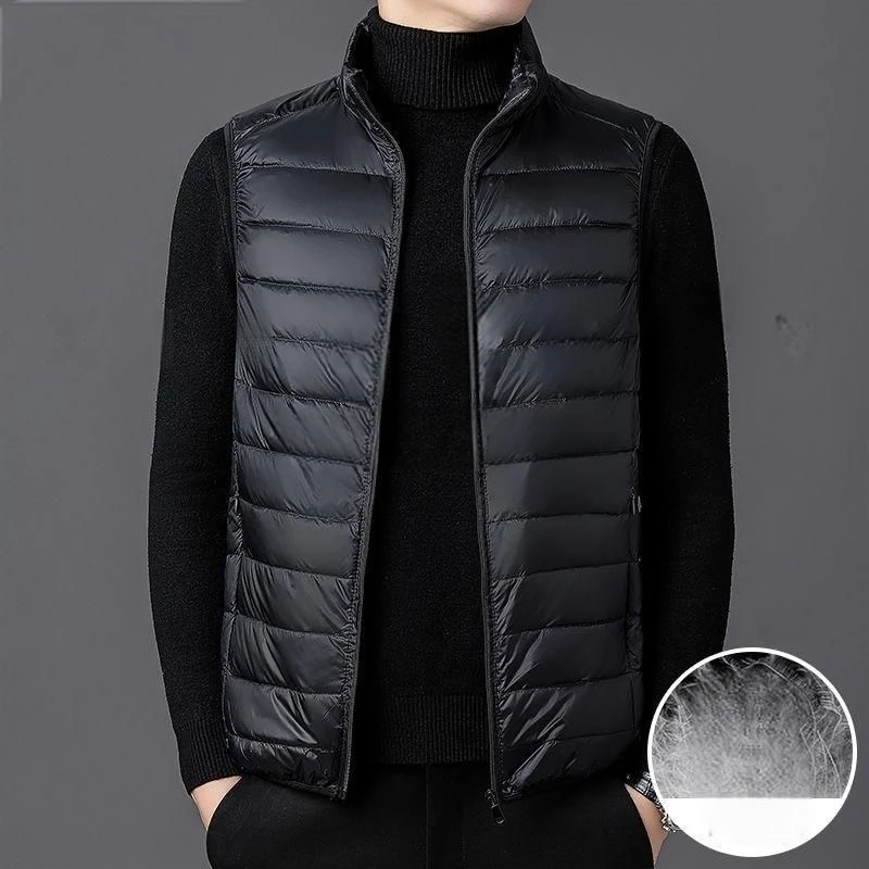 

Мужской пуховый жилет 2025: Новинка осенне-зимнего сезона, устойчивый к холоду, высококачественная легкая верхняя одежда с воротником-стойкой для максимального тепла