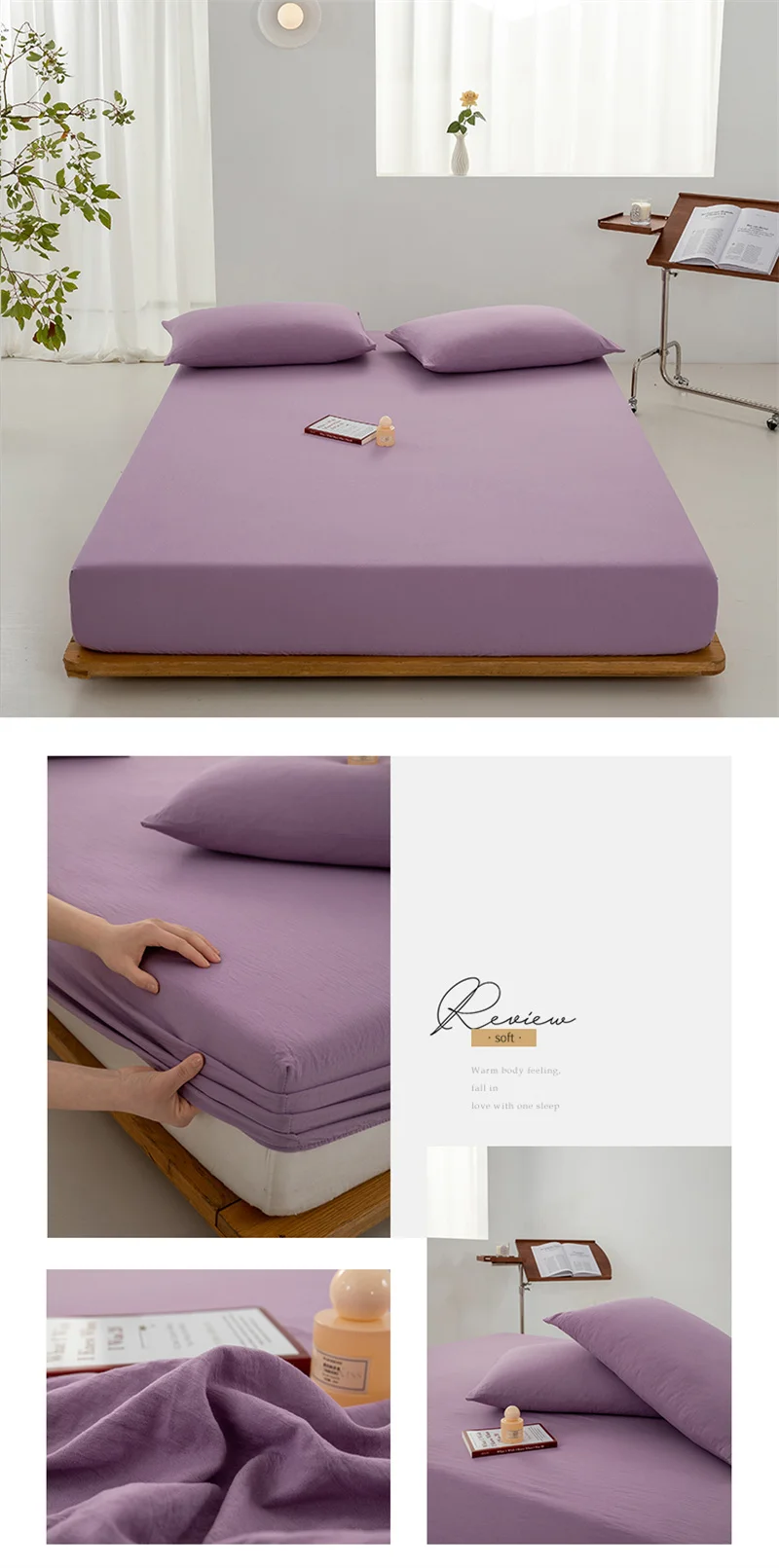 Soft Cotton Fitted Sheet Single Double King Queen Size Mattress Cover with Elastic Band Bed Sheet Bed Linens 100/120/150/180/200