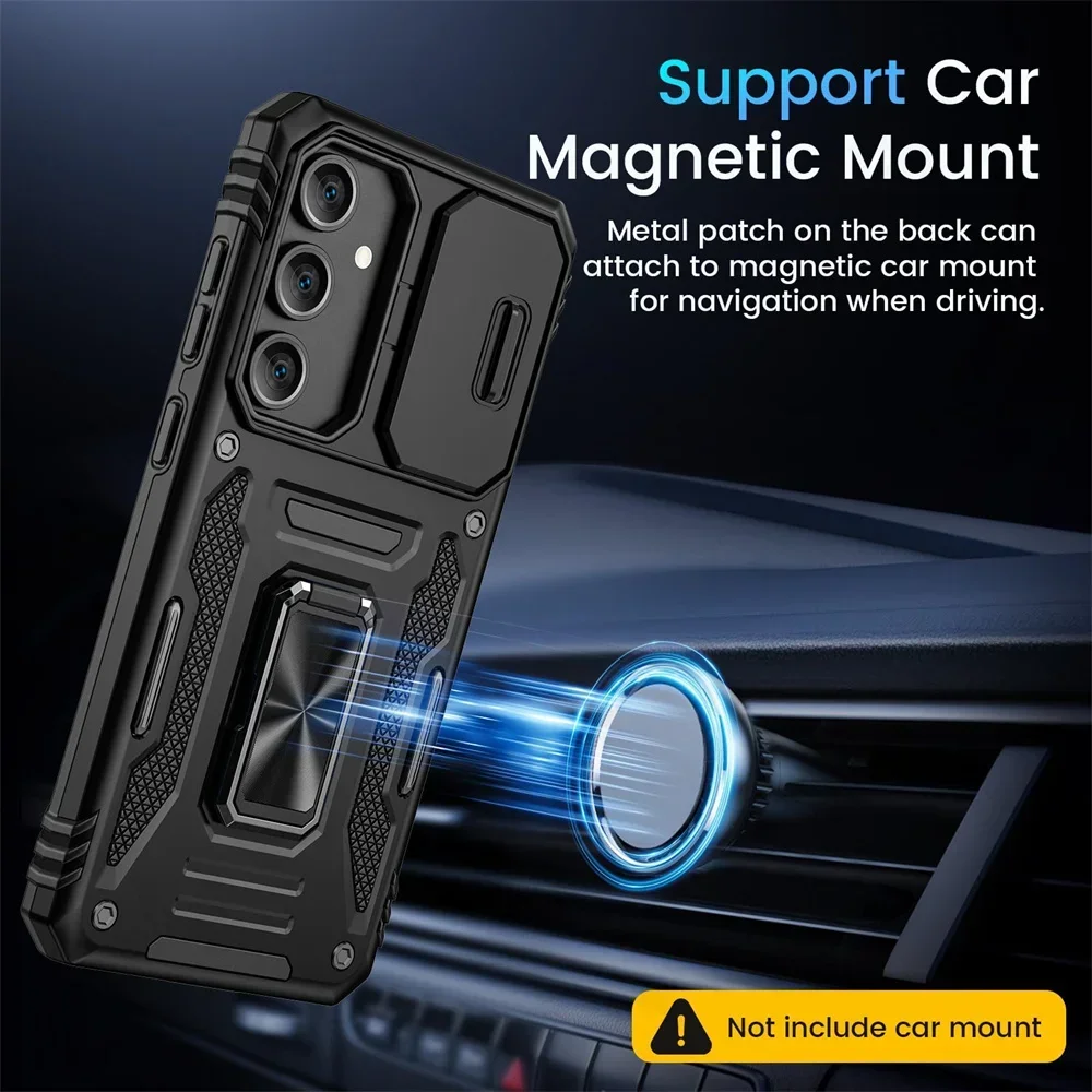 Heavy Duty Anti-Drop Slide Camera Shield Case for Samsung Galaxy S26 S25 S24 S23 S22 S21 Ultra Plus FE A17 A07 A56 A36 A55 Cover
