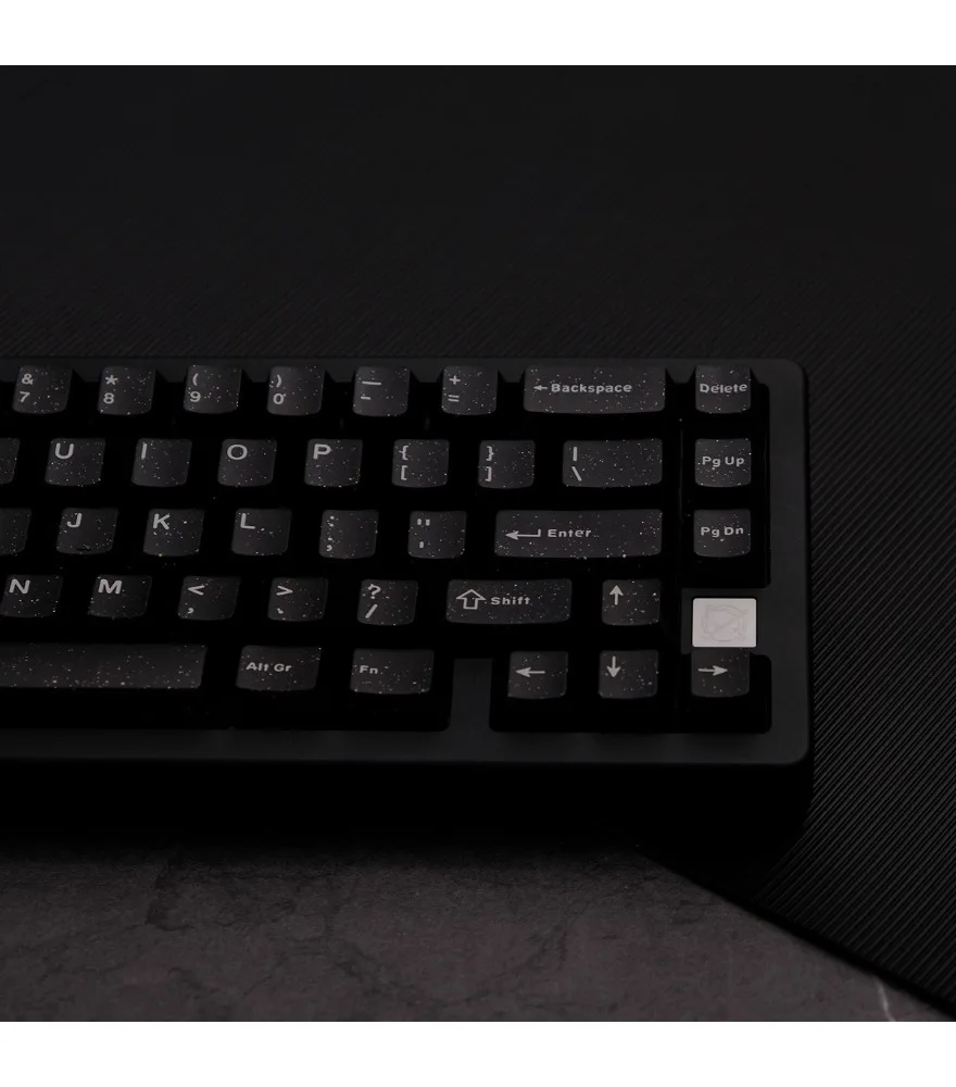 Magnetic axis keyboard glitter black semi-transparent keycap ABS two-color 114 keys Original Wooting/Mega Lion