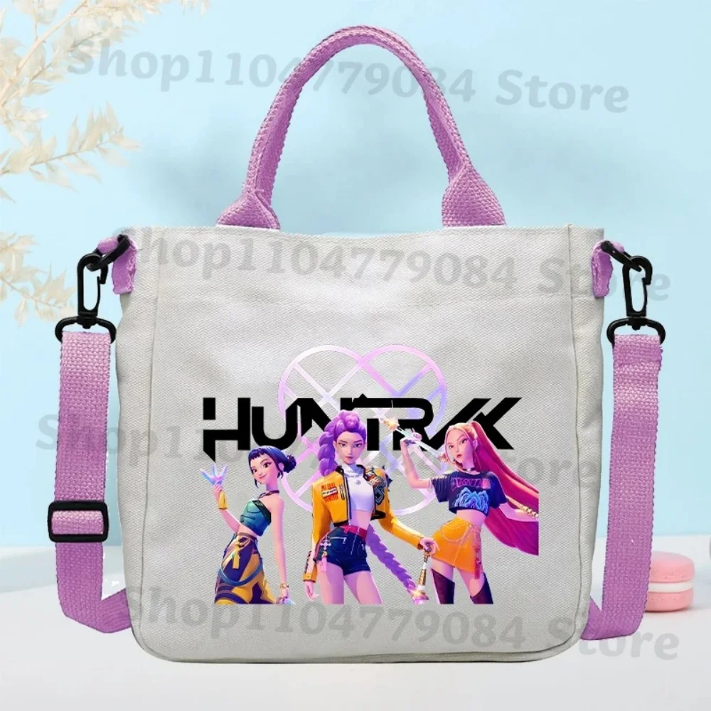K-pop Demon Hunters sac à bandoulière en toile pour garçons filles Anime mode sacs à bandoulière étudiants sac à main probable Simple fourre-tout