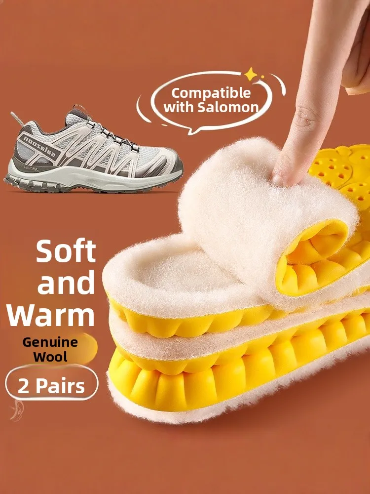 

Теплые шерстяные стельки для Saln oes XA PRO3D Sports Casual oes Cspace C Зимняя удобная обувь для активного отдыха