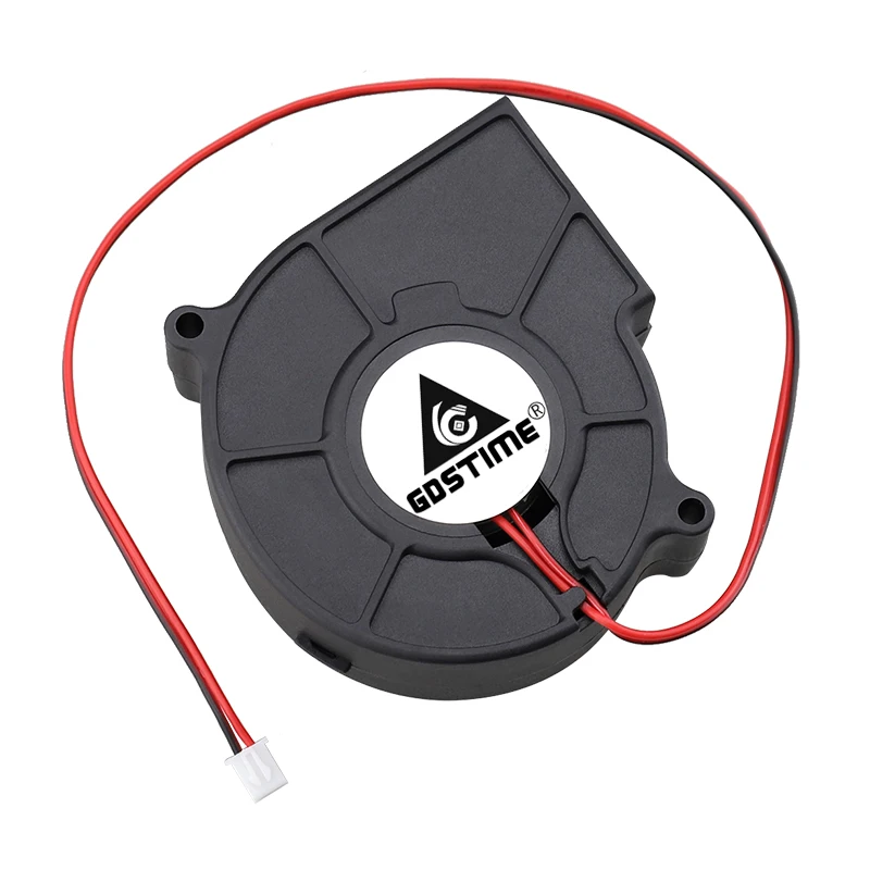 Gsie Time-Ventilateur soufflant de refroidissement DC, 5V, 12V, 24V, 2 broches, 75x75x30mm, Turbo radial 7530, 70mm, 7530
