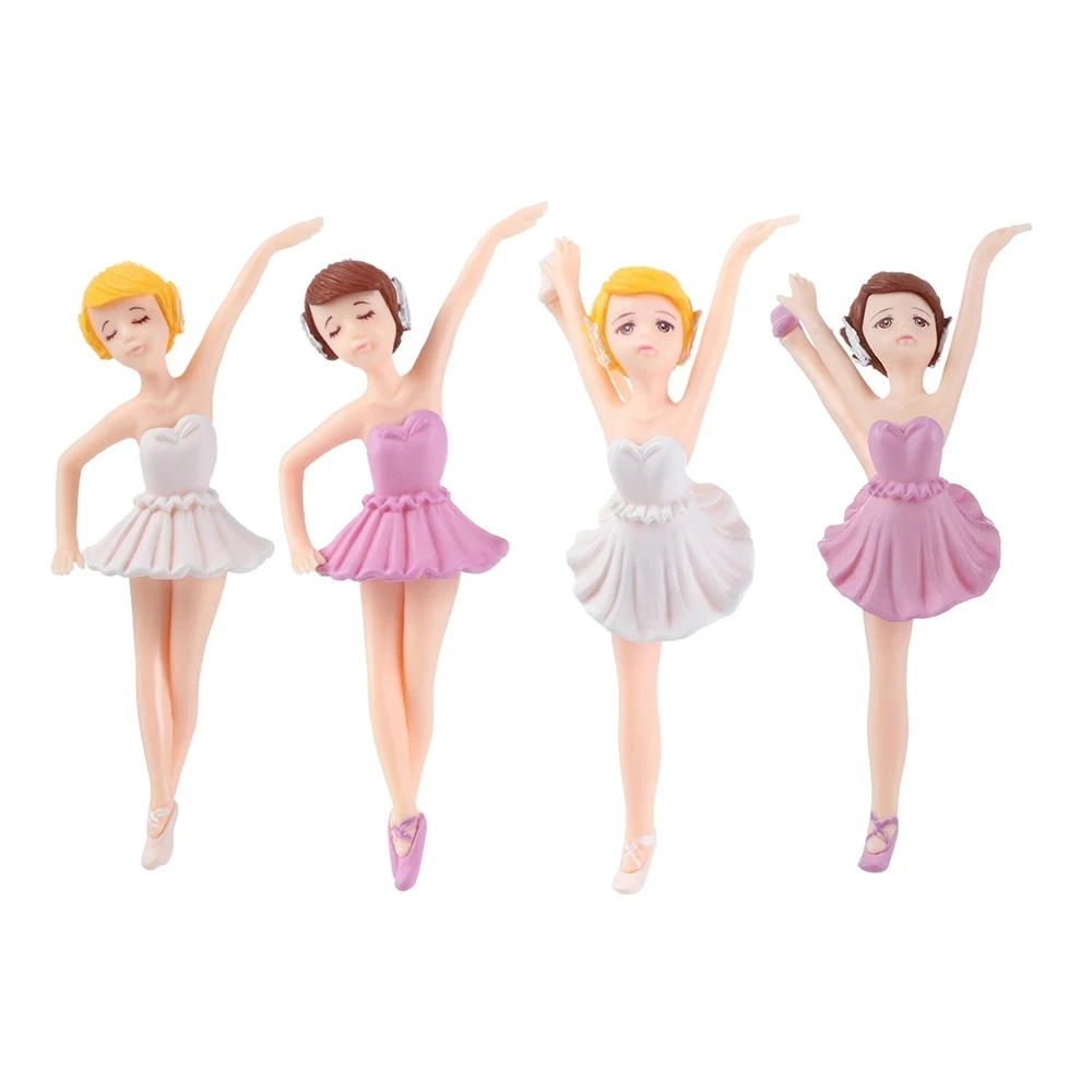 1PC/4PC Mini Ballerina Girls Doll Resin Crafts  Ature Dancing Girl  Micro Landscape Fairy Garden Ornament Doll House Accessories