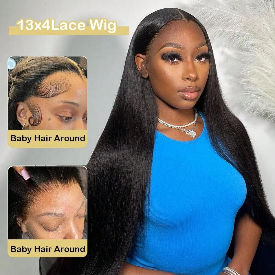 360 Full Lace Straight 13X6 Lace Frontal Wig 13x4 Transparent Lace Front Human Hair Wigs Pre Plucked For Women Remy Human Hair Lace Frontal Wigs