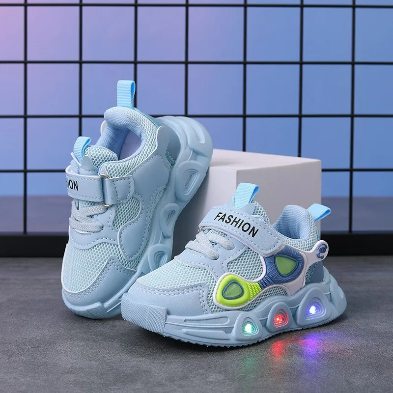 

Кроссовки для девочек, весенние новые детские кроссовки с подсветкой, кроссовки для бега для мальчиков от 1 до 6 лет, детская обувь с дышащей сеткой, дизайнерская обувь Zapatillas De Mujer