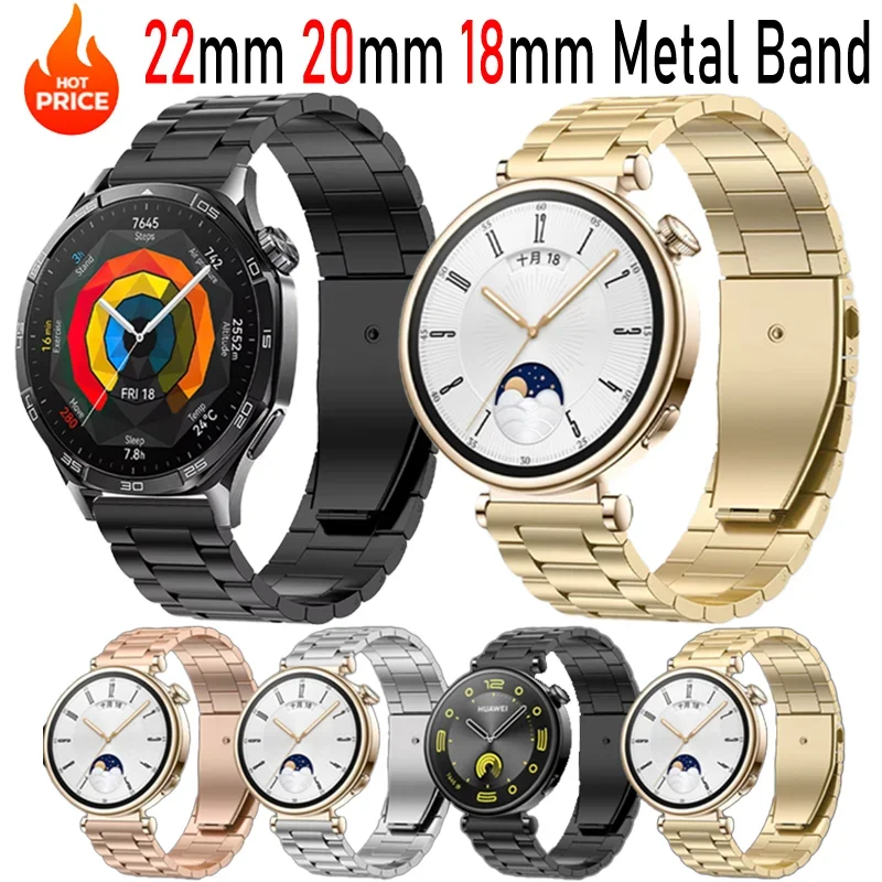 22mm 20mm 18mm Metall Strap Für Huawei Uhr GT5/4/3/2 Pro GT2e Armband Gürtel Für Huawei Uhr GT5 Pro 42mm GT5/4 41mm Armband