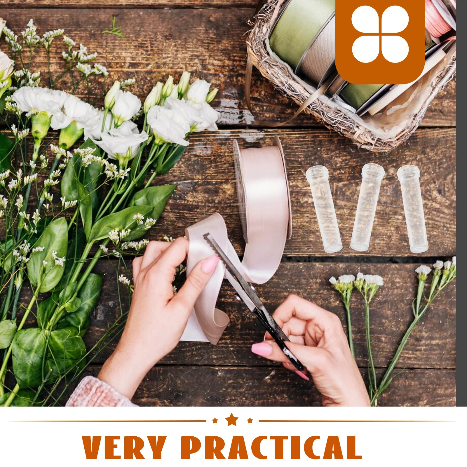 200 قطعة من حاوية المياه البلاستيكية الممتازة الصديقة للبيئة، لوازم بائع الزهور نضارة طويلة الأمد #2