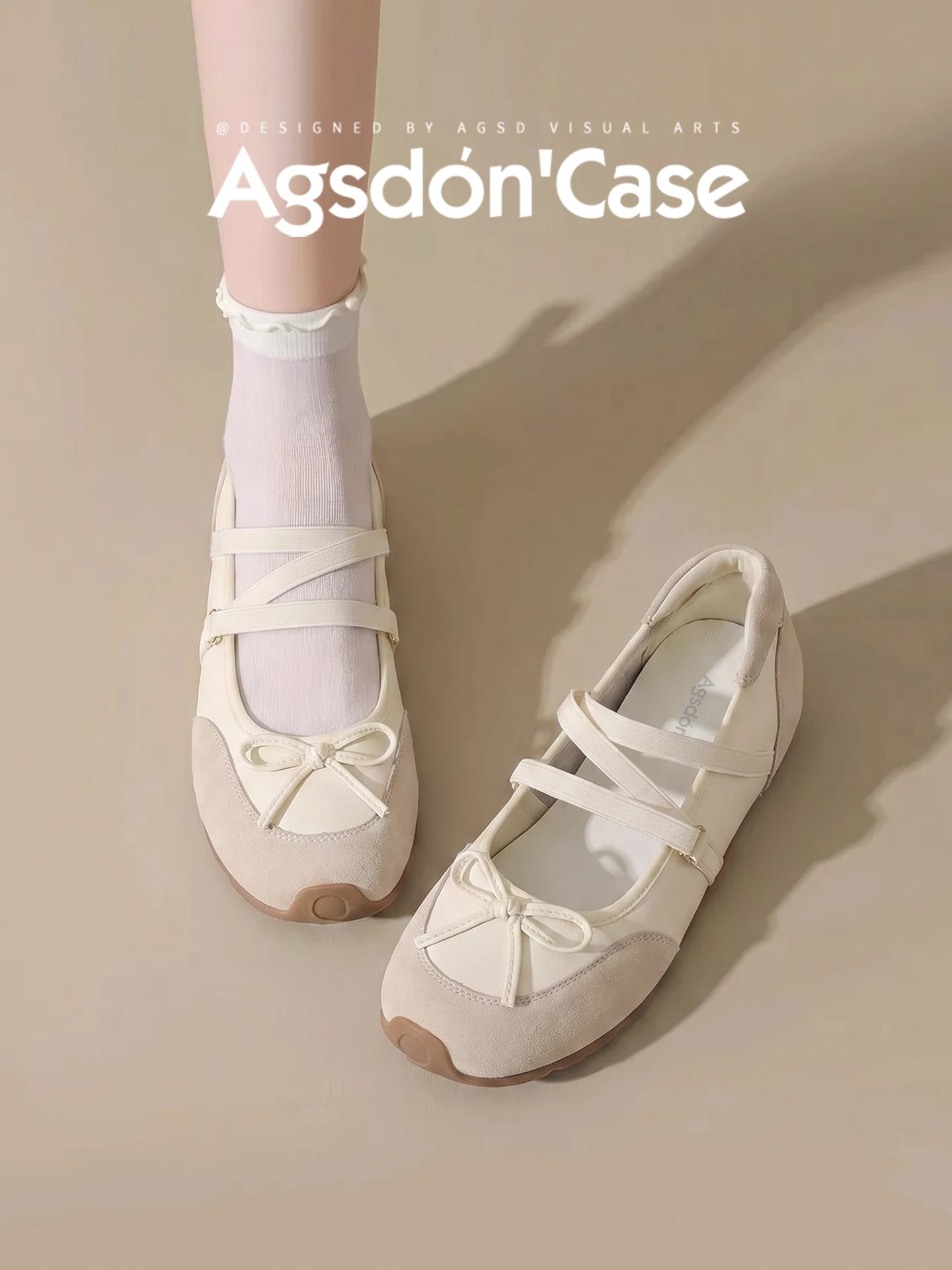 

Agsdon Mary Jane Sports Ballet Flat Shoes Women's 2026 New Summer Breathable Training Shoes Heightening Cool Single Shoes