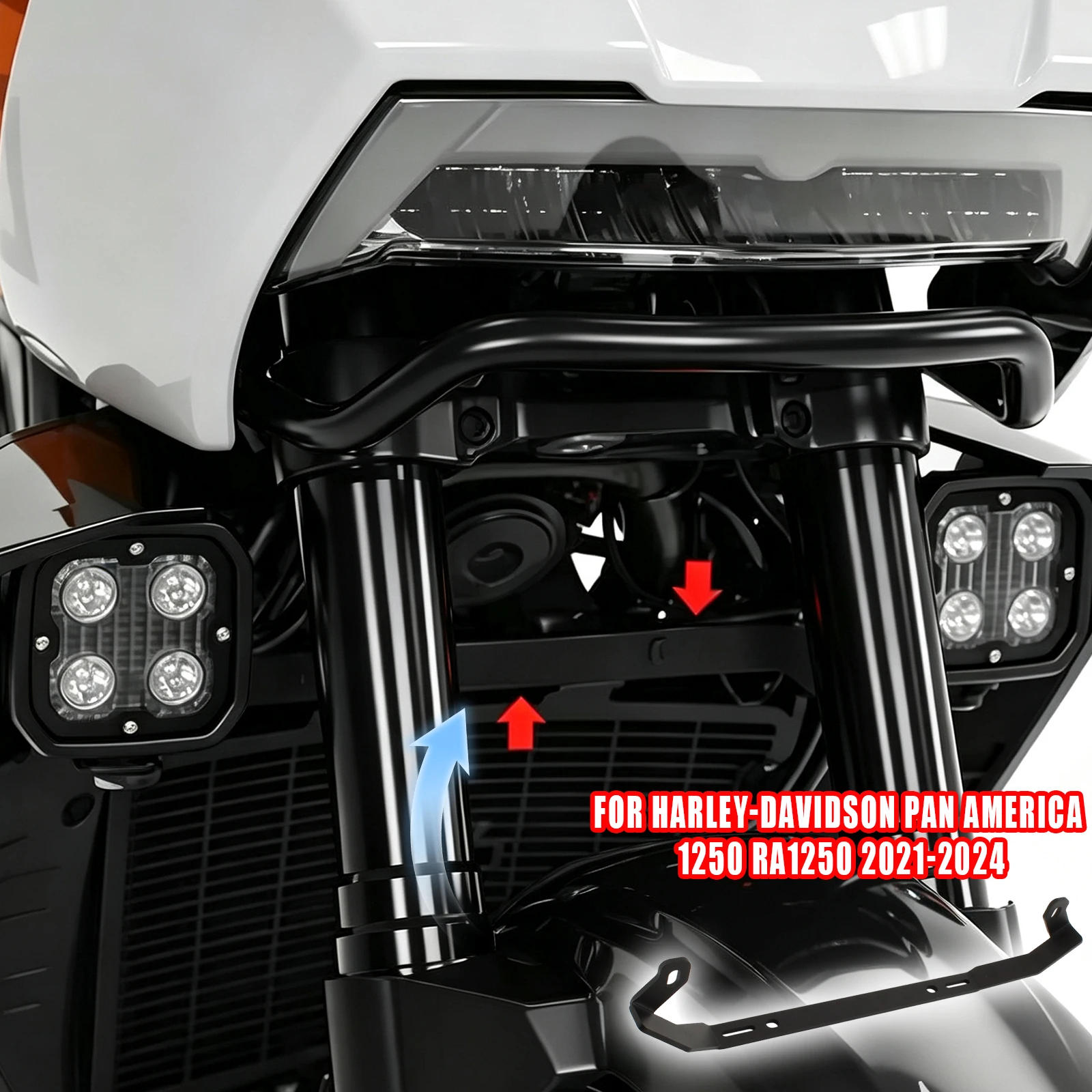 Motorcycle LED Fog Light Auxiliary Bracket Spotlight Driving Lamp Mount For Harley Pan America 1250 S PA1250 PA1250S 2021-2023