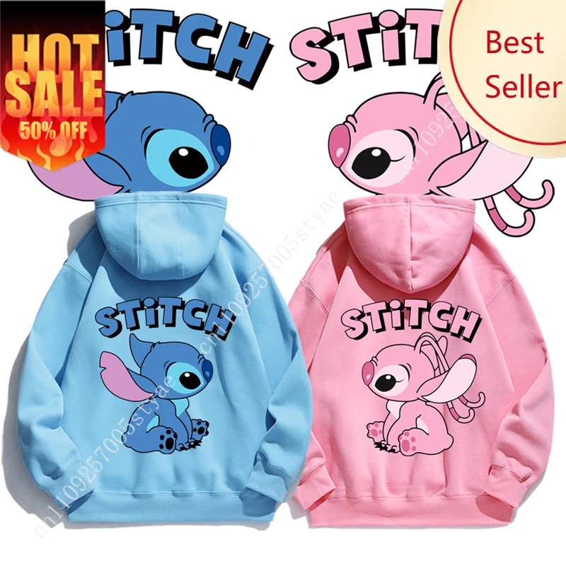 

Stitch Hoodie Autumn/Winter Hoodie European and American Cartoon Anime Loose Clothes Couple's Hoodie Coat