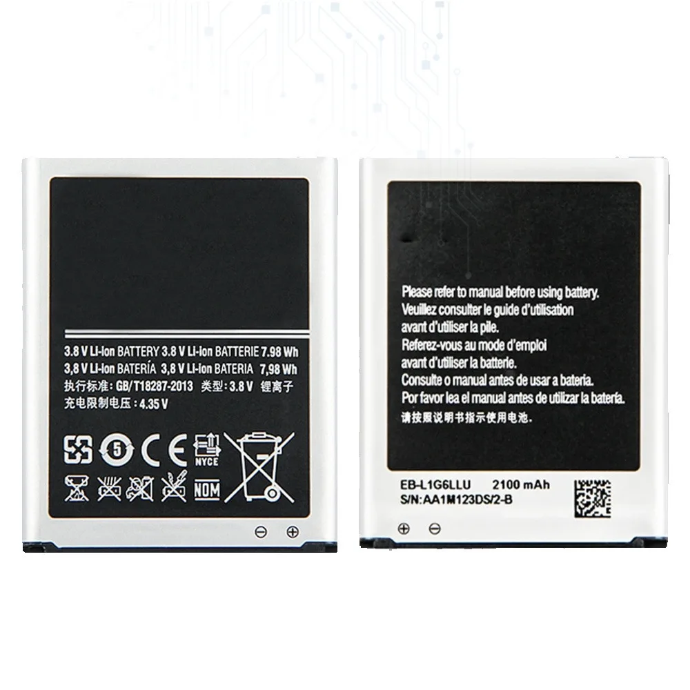 Battery For Samsung Galaxy S3 S III 3 SIII I9300 I9305 I747 I535 L710 T999 I879 I537 2100Mah EB-L1G6LLU